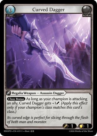 Curved Dagger (019) - Radiant Origins Pantheon