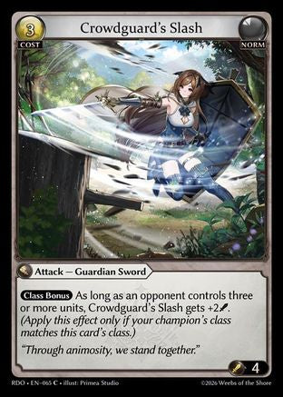Crowdguard's Slash (065) - Radiant Origins Foil