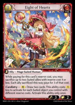 Eight of Hearts (181) - Radiant Origins Foil