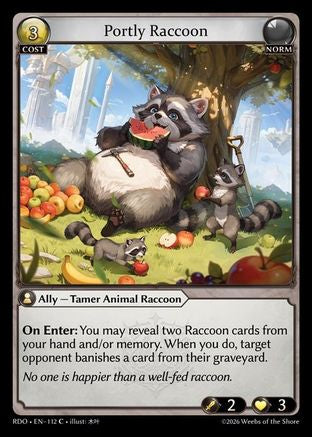 Portly Raccoon (112) - Radiant Origins Foil