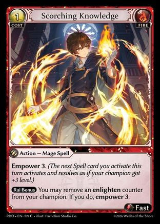 Scorching Knowledge (199) - Radiant Origins Foil