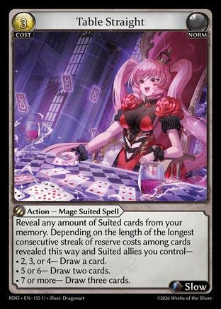 Table Straight (155) - Radiant Origins