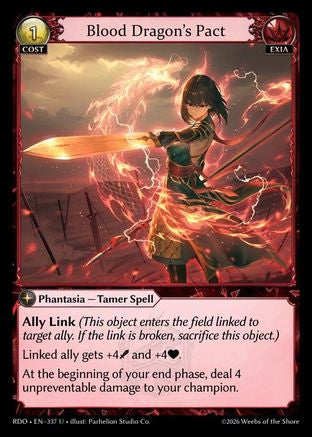 Blood Dragon's Pact (Curio Foil) (337) - Radiant Origins Foil
