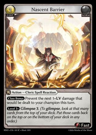 Nascent Barrier (Curio Foil) (101) - Radiant Origins Foil