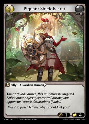 Piquant Shieldbearer (Curio Foil) (111) - Radiant Origins Foil
