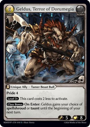 Geldus, Terror of Dorumegia (010) - Radiant Origins Event Pack
