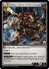 Geldus, Terror of Dorumegia (010) - Radiant Origins Event Pack Foil