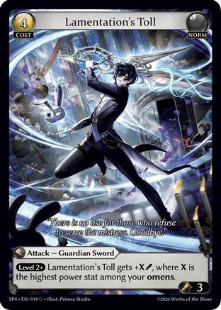 Lamentation's Toll (014) - Supporter Pack 4 Foil