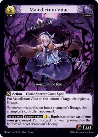Maledictum Vitae (019) - Supporter Pack 4 Foil