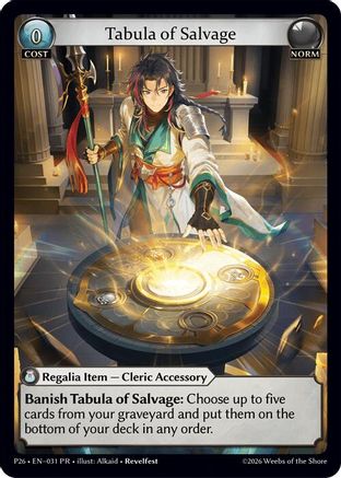 Tabula of Salvage (P26) - Promotional Cards