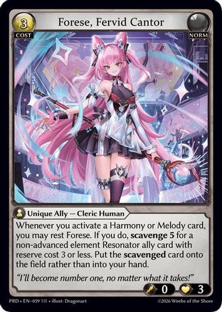 Forese, Fervid Cantor (059) - asphodelparadise Foil