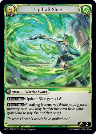 Updraft Slice (Interference Curio Foil) (203) - asphodelparadise Foil