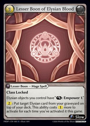 Lesser Boon of Elysian Blood (005) - asphodelparadise Pantheon