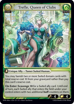 Trefle, Queen of Clubs (271) - Distorted Reflections Alter Edition